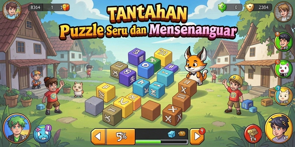 Tampilan gameplay 8364 dengan berbagai tantangan puzzle yang menarik.