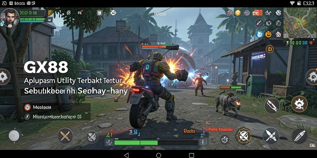 Tampilan antarmuka aplikasi GX88 yang sederhana dan fungsional.