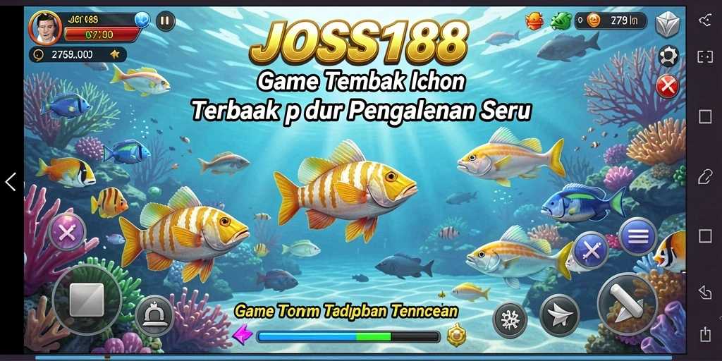 Tampilan screenshot gameplay Tembak Ikan JOSS188 yang mendebarkan.