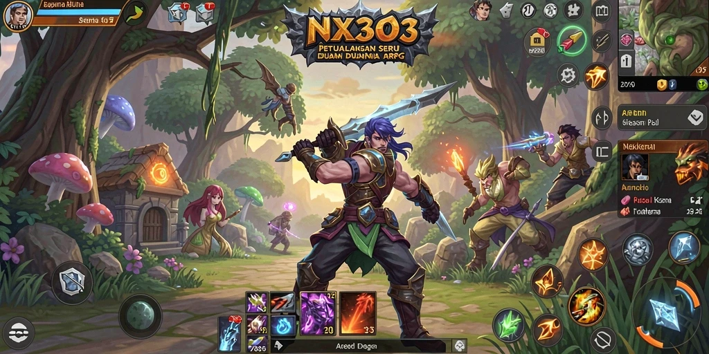 Tangkapan layar menampilkan gameplay seru di NX303 ARPG.