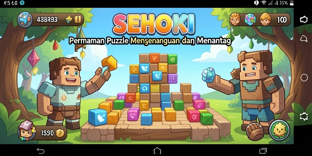Tampilan gameplay SEHOKI dengan teka-teki yang menarik.