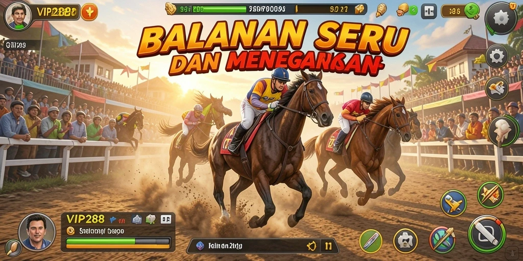 Gameplay mendebarkan dalam balapan kecepatan tinggi di VIP288.