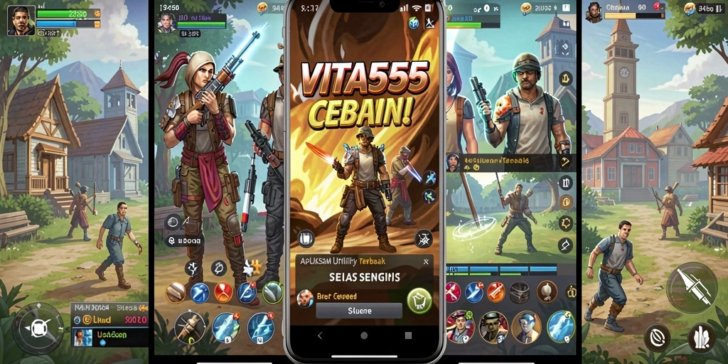 Tampilan utama aplikasi VITA555 dengan fitur-fitur Utility yang menarik.